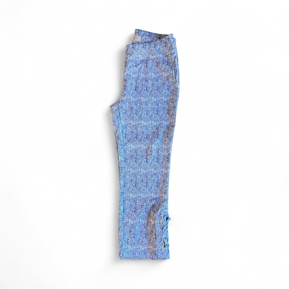 Anthropologie Capri Pants – Blue & White Paisley NWT - Picture 3 of 11